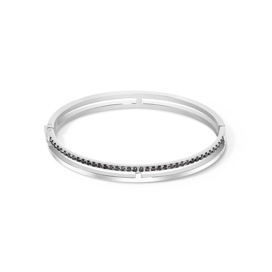 Coeur De Lion | Eternal Unity Bangle in Steel & Black