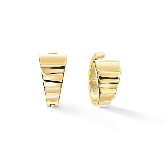 Coeur De Lion | Gold Plated Wave hoop Earrings