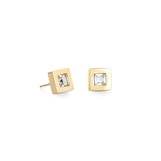 Coeur De Lion | Square Earrings with Crystals