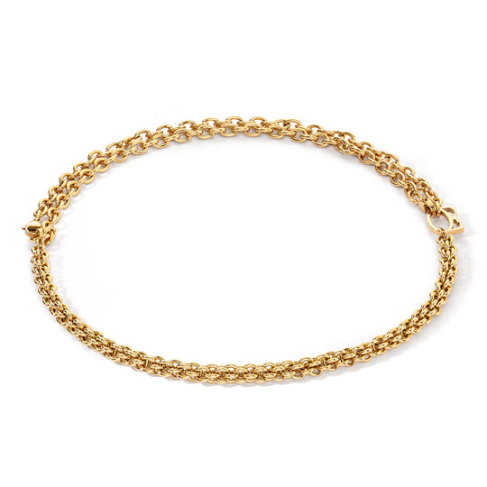 Coeur De Lion | Gold Plated Mesh Chain Necklace