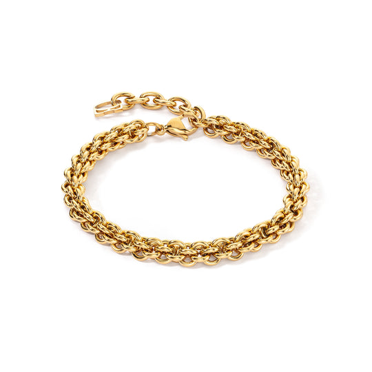 Coeur De Lion | Gold Plated Mesh Chain Bracelet