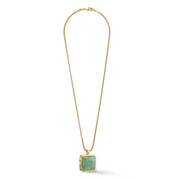 Coeur De Lion | Amulet Square Pendant in Gold & Green