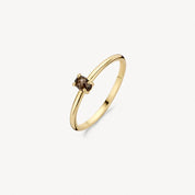 Blush Gold | 14K Yellow Gold & Smokey Quartz Ring