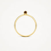 Blush Gold | 14K Yellow Gold & Smokey Quartz Ring