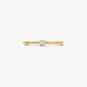 Blush Gold | 14K Yellow Gold & Square Zirconia Ring