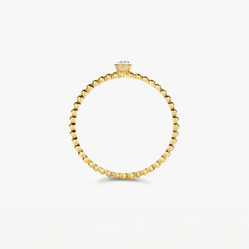 Blush Gold | 14K Yellow Gold & Zirconia Ring