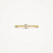 Blush Gold | 14K Yellow Gold & Zirconia Ring