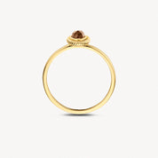 Blush Gold | 14K Yellow Gold & Brown Rock Crystal Ring