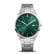 Bering | Silver & Green Polished 47mm Watch