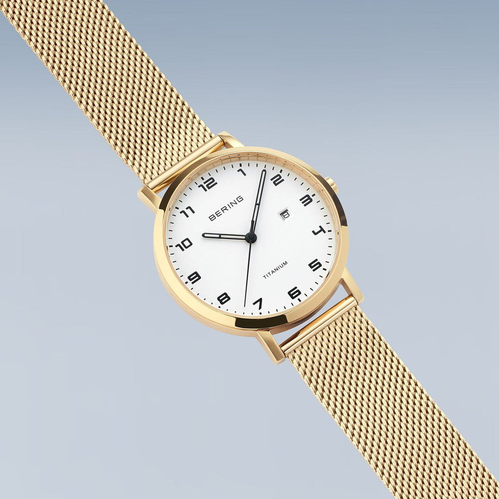 Bering | Titanium & gold Plate 34mm Watch