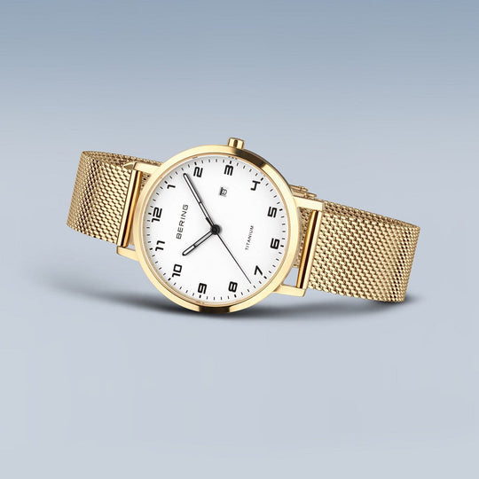 Bering | Titanium & gold Plate 34mm Watch