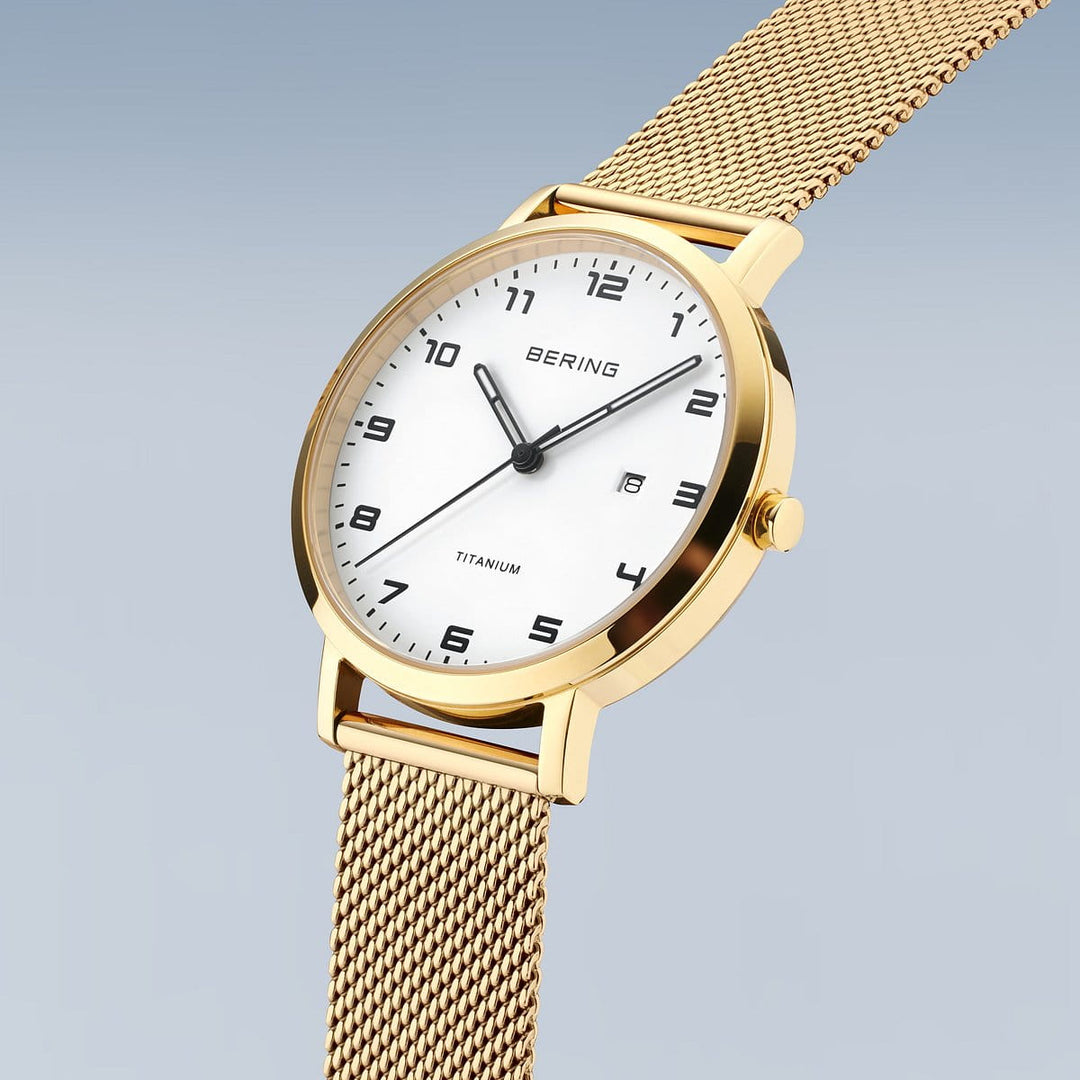 Bering | Titanium & gold Plate 34mm Watch