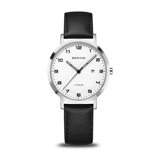 Bering | Titanium 34mm White & Black Watch