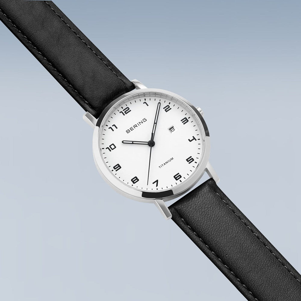 Bering | Titanium 34mm White & Black Watch
