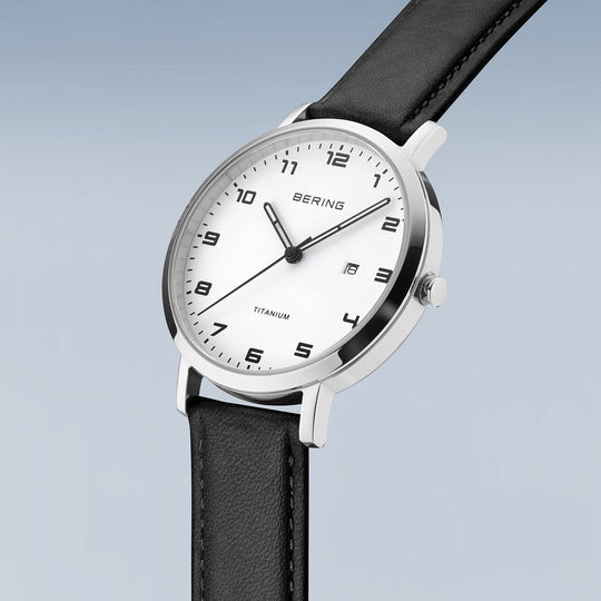 Bering | Titanium 34mm White & Black Watch