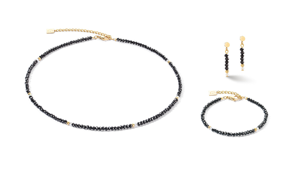 Coeur De Lion | Little Twinkle Gold & Black Necklace