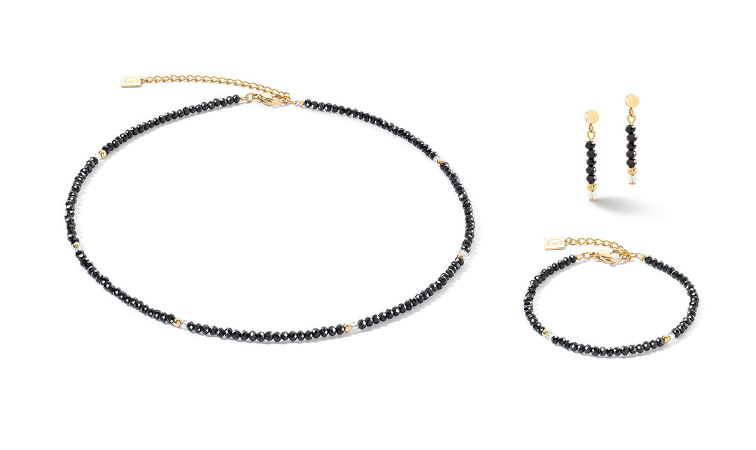 Coeur De Lion | Little Twinkle Gold & Black Earrings