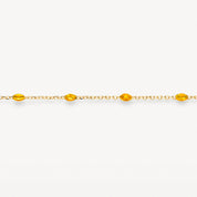 Blush Gold | 14K Yellow Gold & Caramel Resin Bracelet