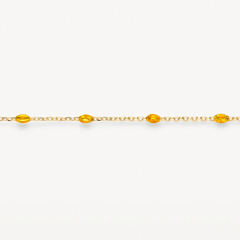 Blush Gold | 14K Yellow Gold & Caramel Resin Bracelet