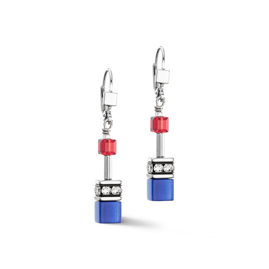 Coeur De Lion | GeoCUBE Earrings in Royal