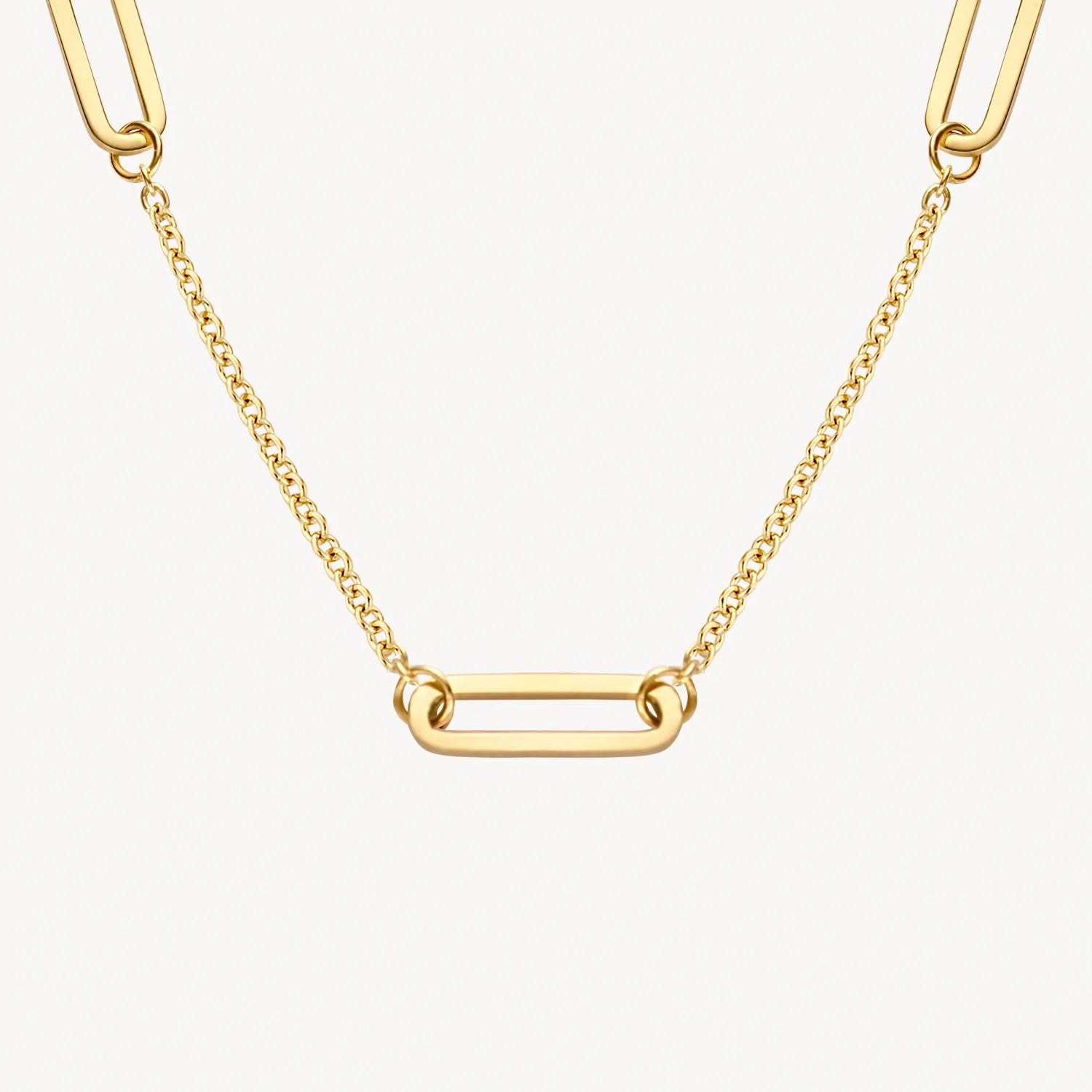 Blush Gold | 14k Yellow Gold Link Station Necklace