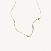 Blush Gold | 14k Yellow Gold Link Station Necklace