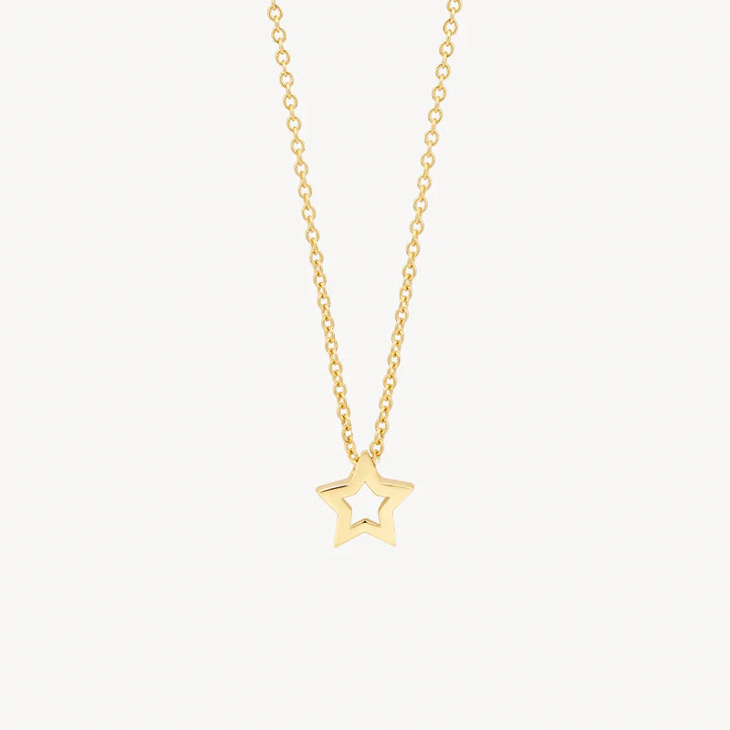 Blush Gold | 14K Open Star Necklace