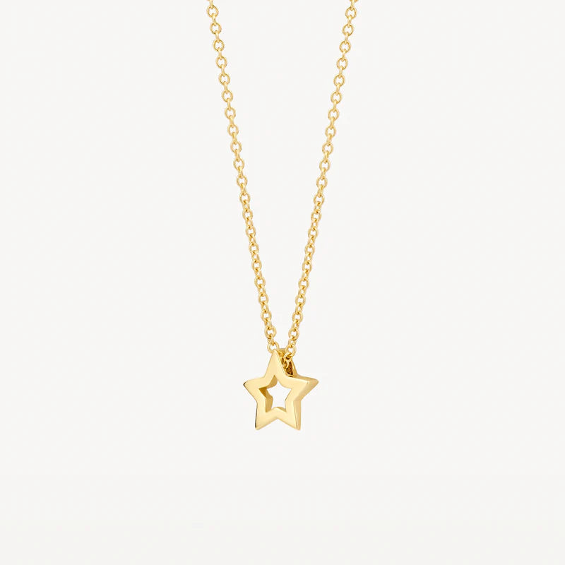 Blush Gold | 14K Open Star Necklace