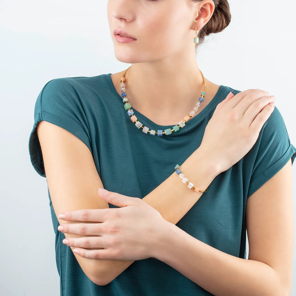 Coeur De Lion | Precious Statement Cubes Bracelet in Gentle Pastel