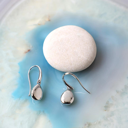 Kit Heath | Pebble Droplet Drop Earrings