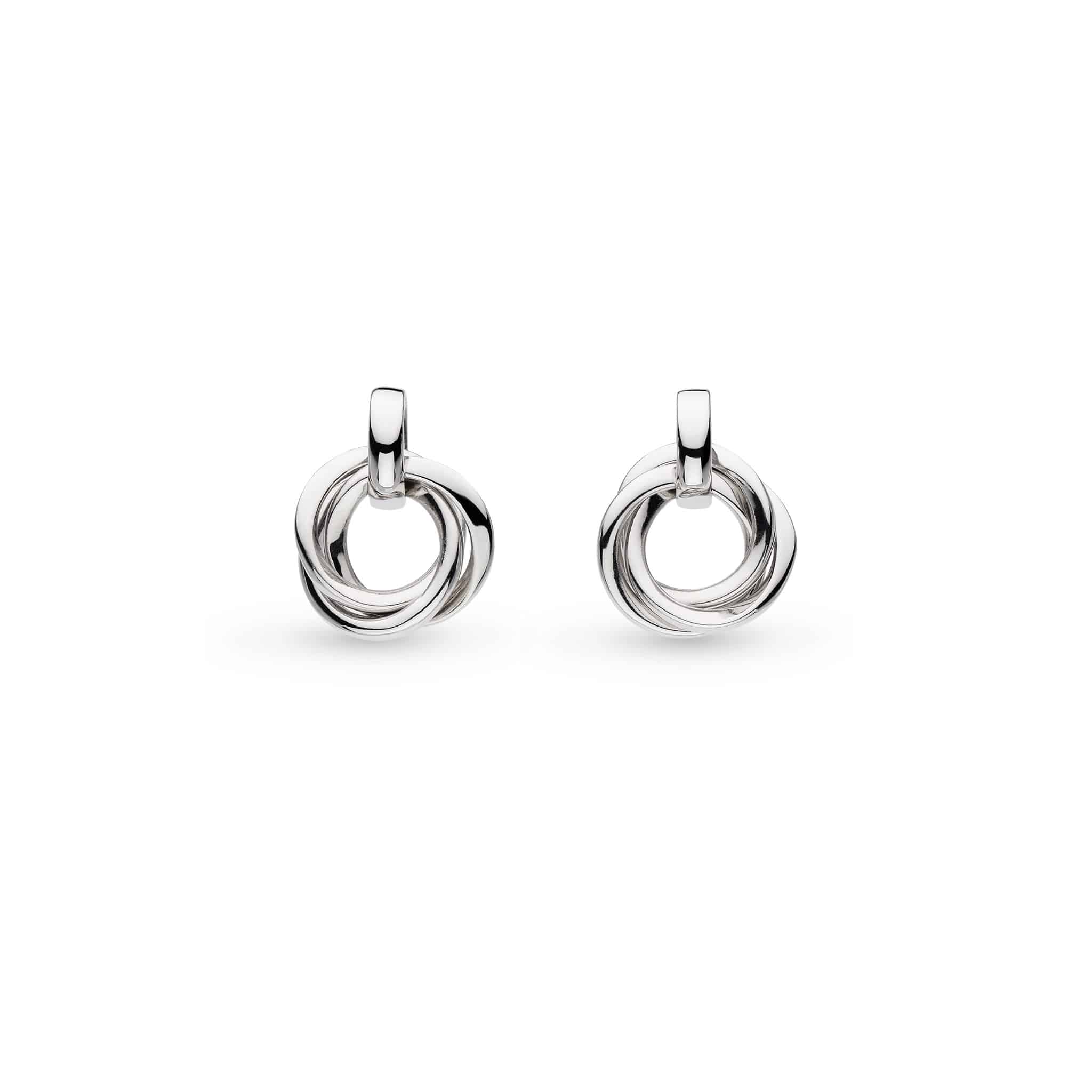 Kit Heath | Bevel Trilogy Silver Drop Earrings