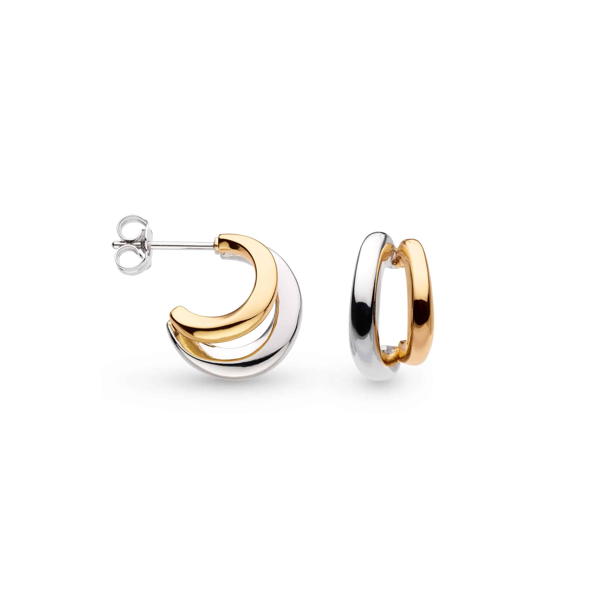 Kit Heath | Bevel Cirque Link Golden Twin Hoop