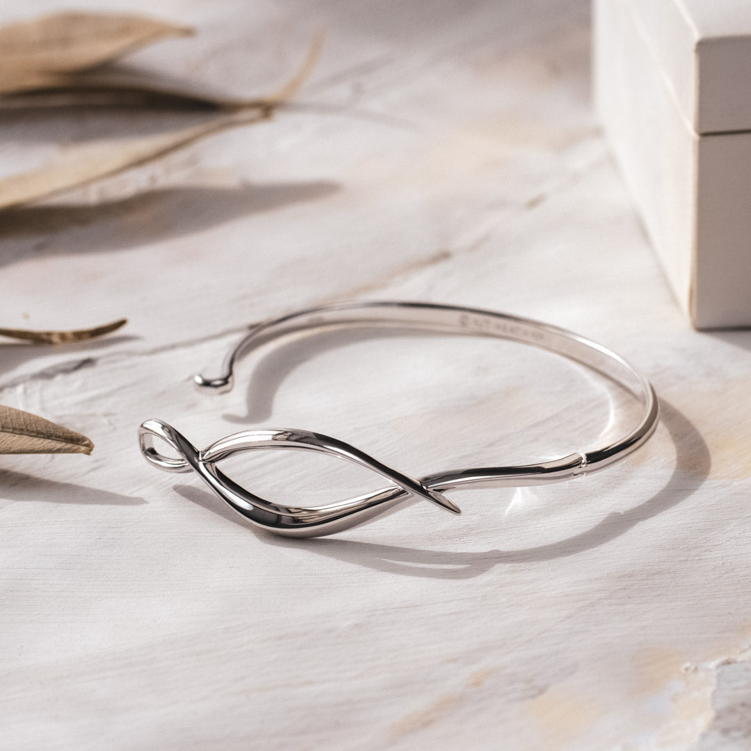 Kit Heath |  Entwine Twist Hinged Bangle