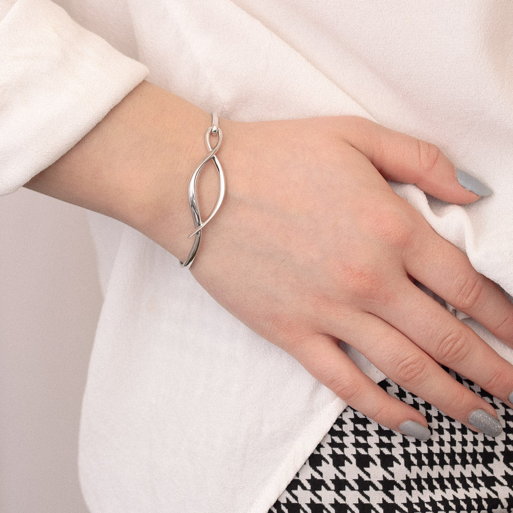 Kit Heath |  Entwine Twist Hinged Bangle