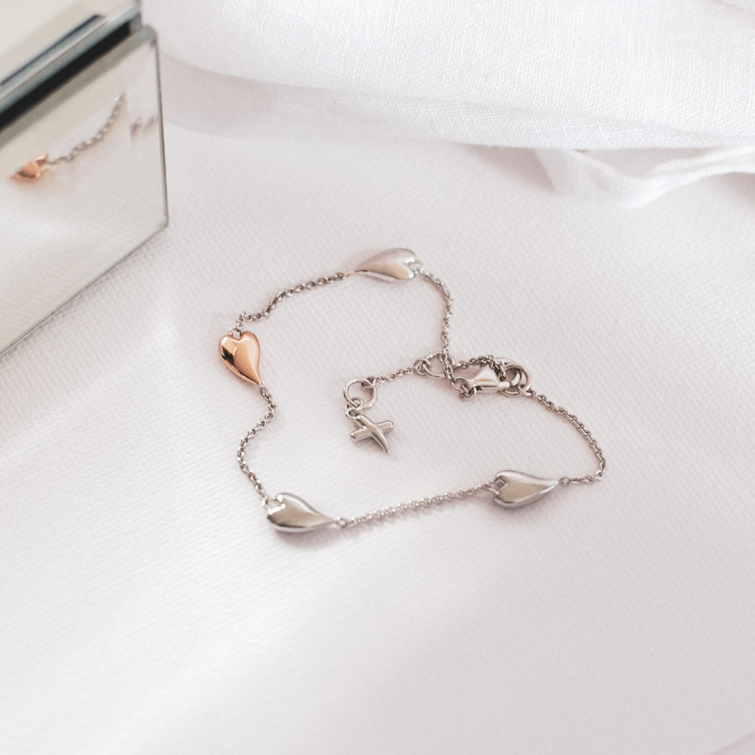 Kit Heath |  Desire Kiss Blush Heart Bracelet