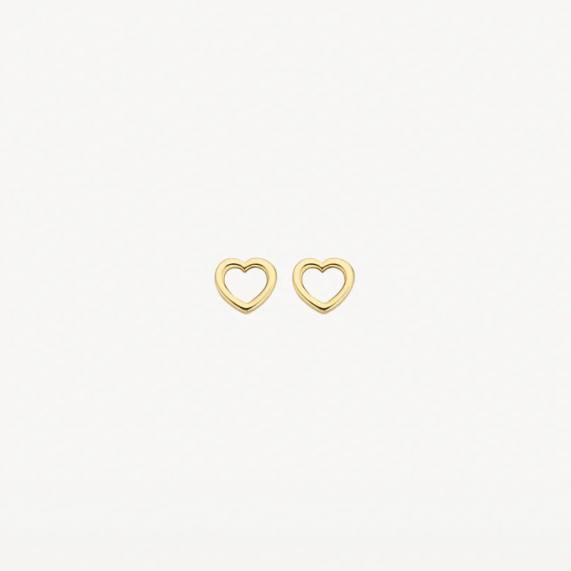 Blush Gold | 14K Heart Studs