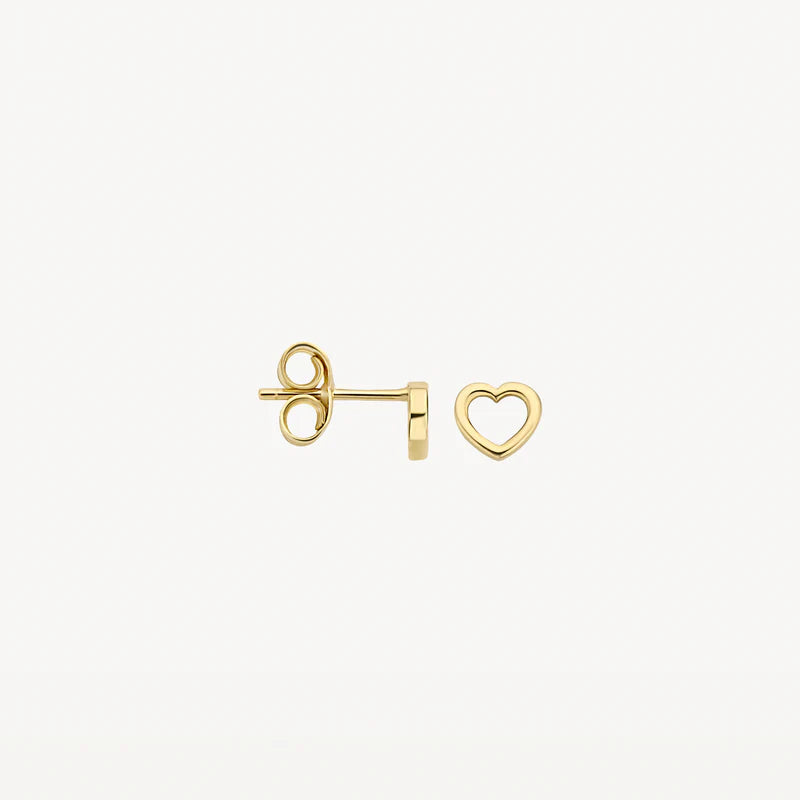 Blush Gold | 14K Heart Studs