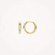 Blush Gold | 14K Yellow Gold 11mm Plain Hoop Earrings