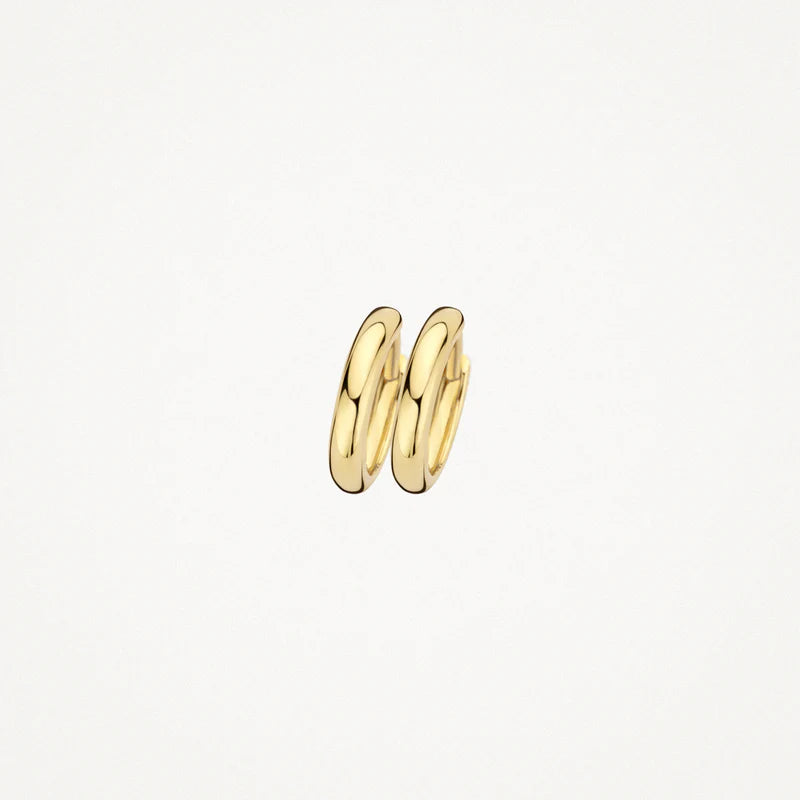 Blush Gold | 14K Yellow Gold 11mm Plain Hoop Earrings