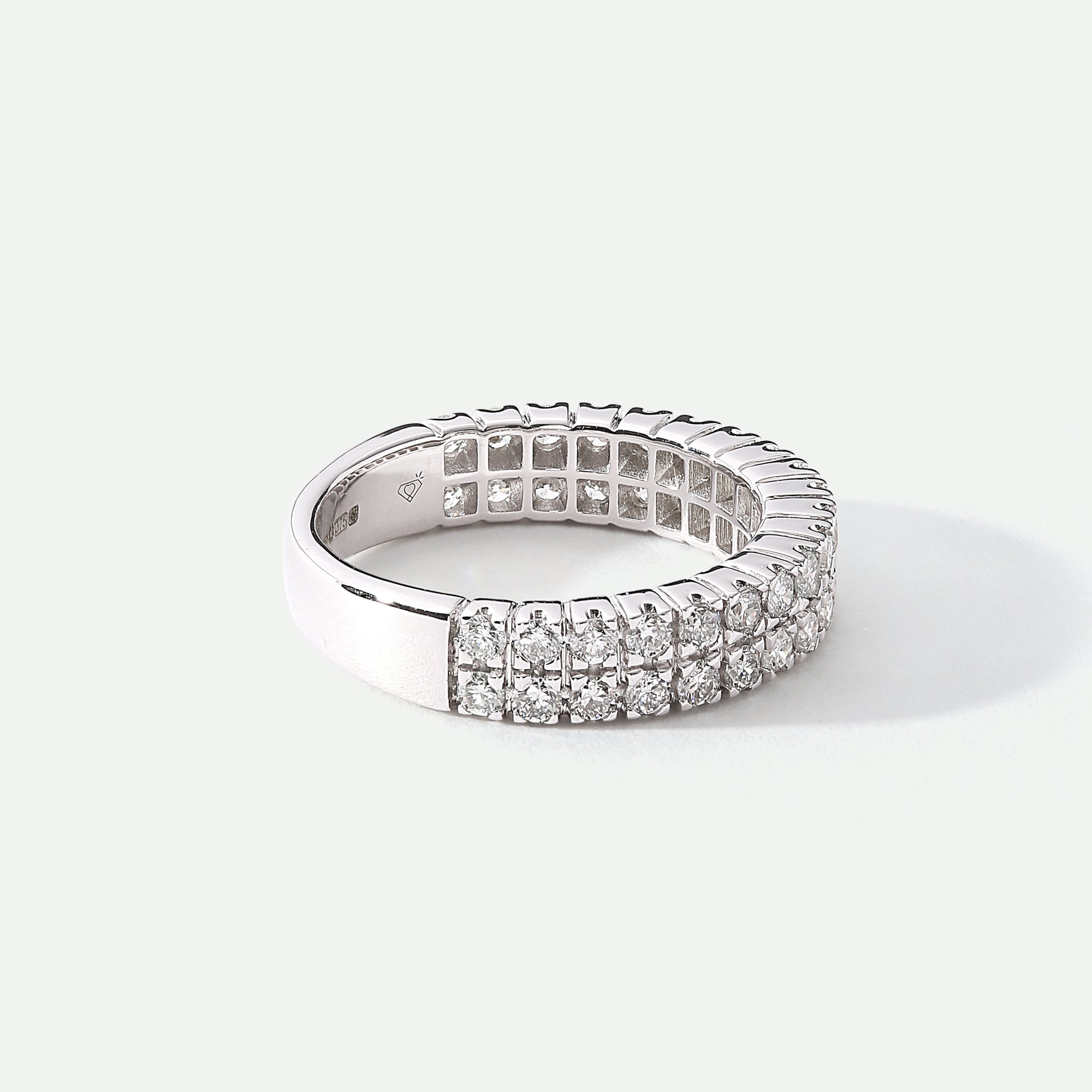 Agnes | 9ct White Gold 1ct tw Lab Grown Diamond Half Eternity Ring-1