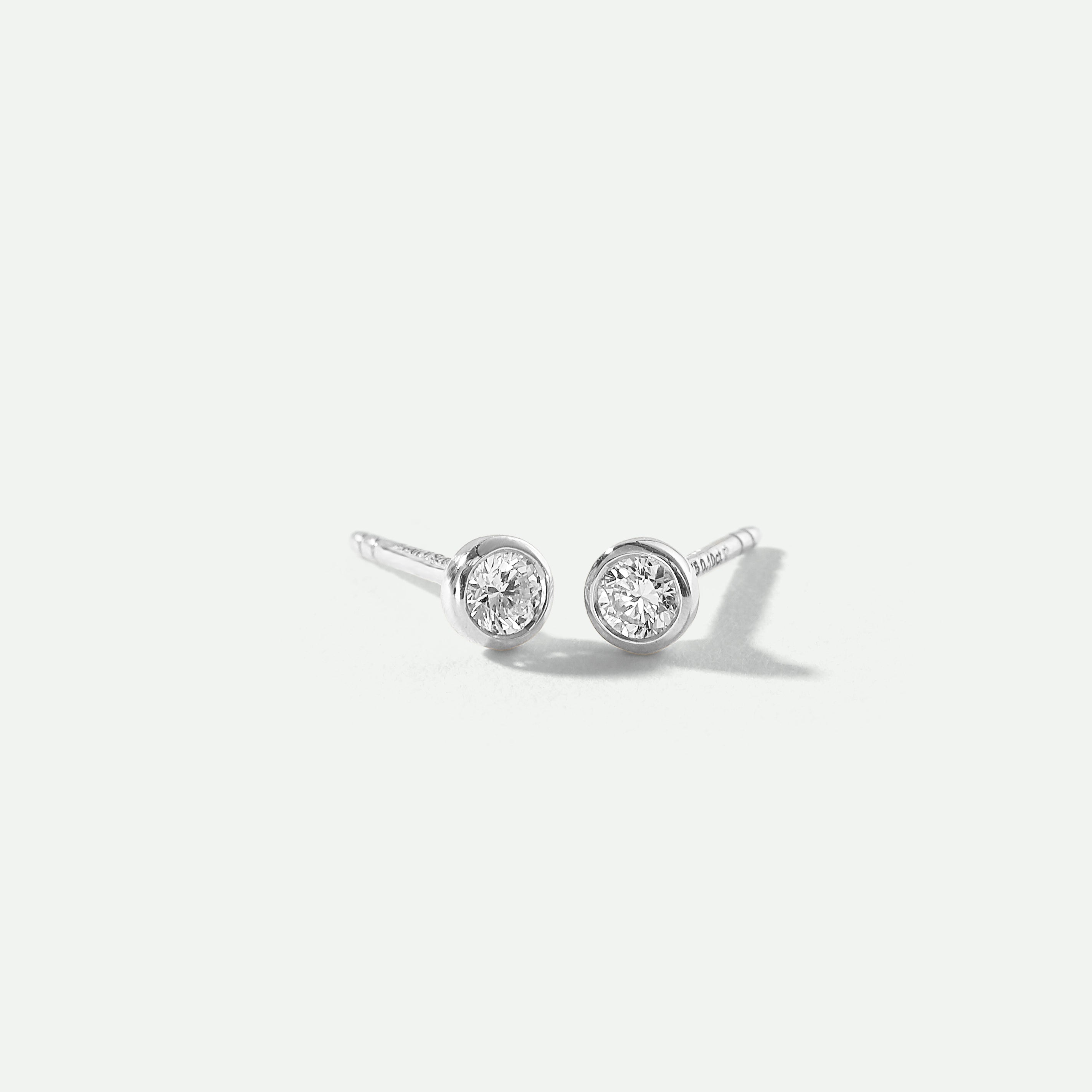 Alexis | 9ct White Gold 0.10ct tw Lab Grown Diamond Earrings-0