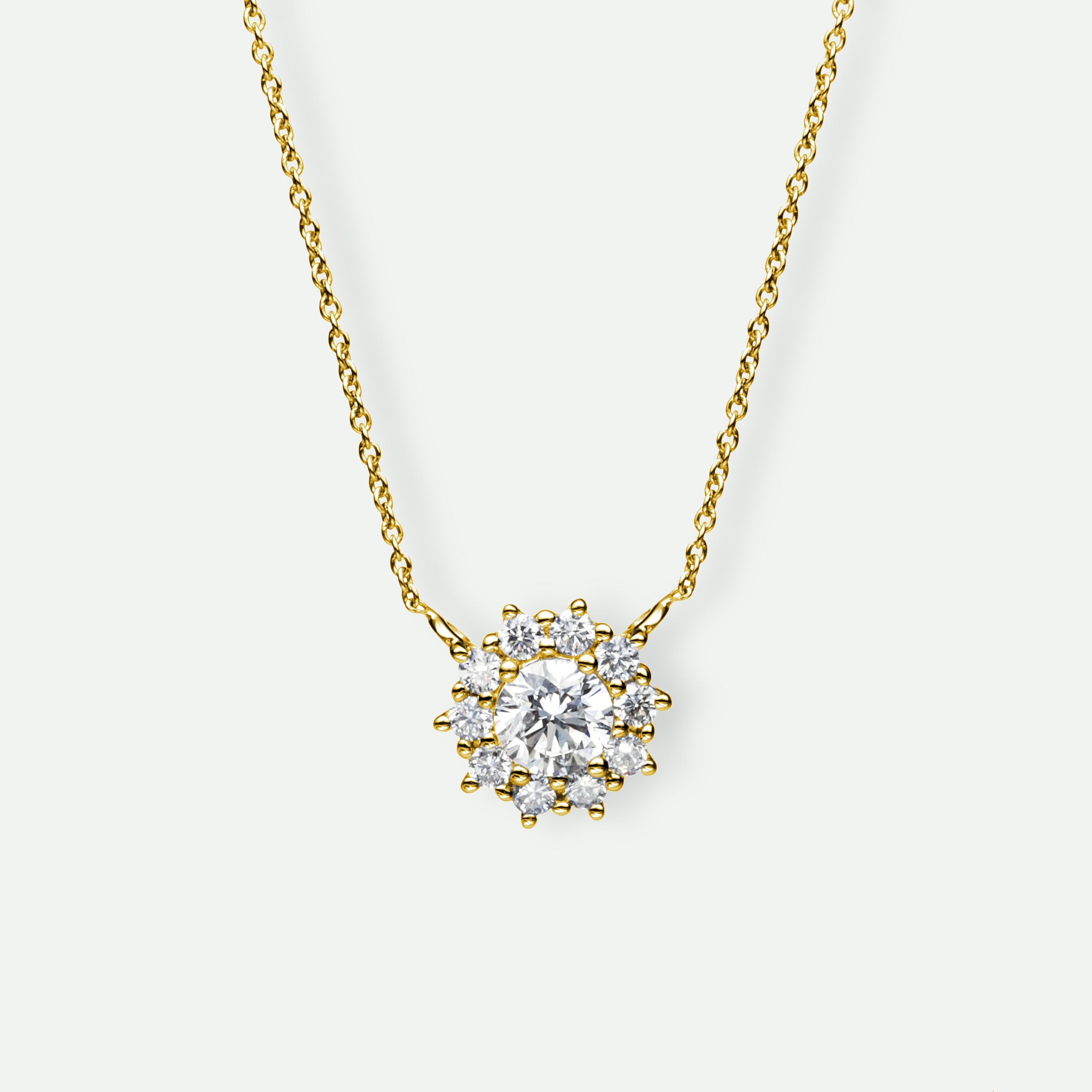 Anya | 9ct Yellow Gold 0.36ct tw Lab Grown Diamond Cluster Pendant-0