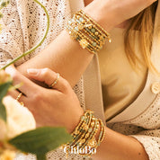 ChloBo | Gold Sparkling Bloom Aventurine Bracelet