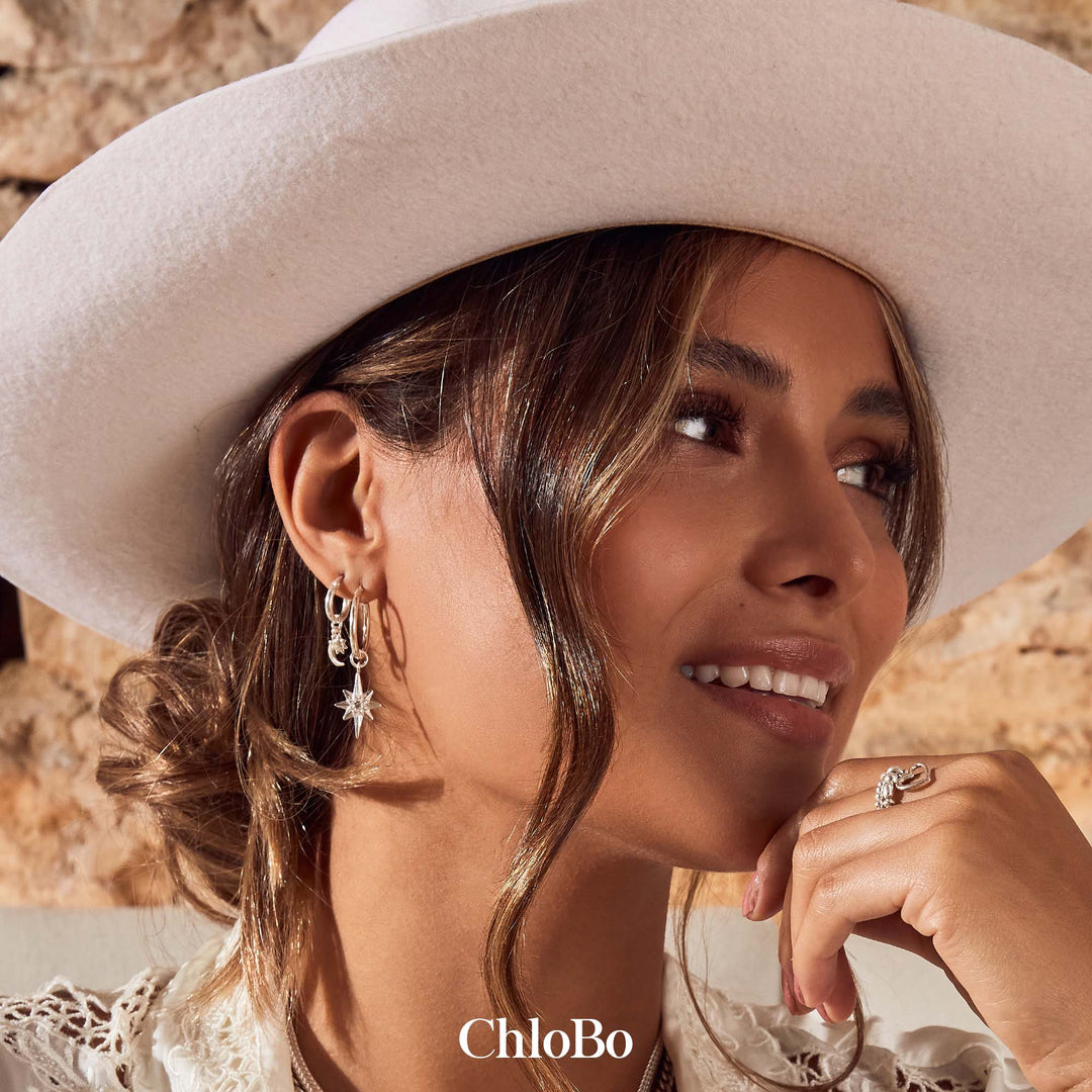 ChloBo |  Gold Lucky Star Hoops