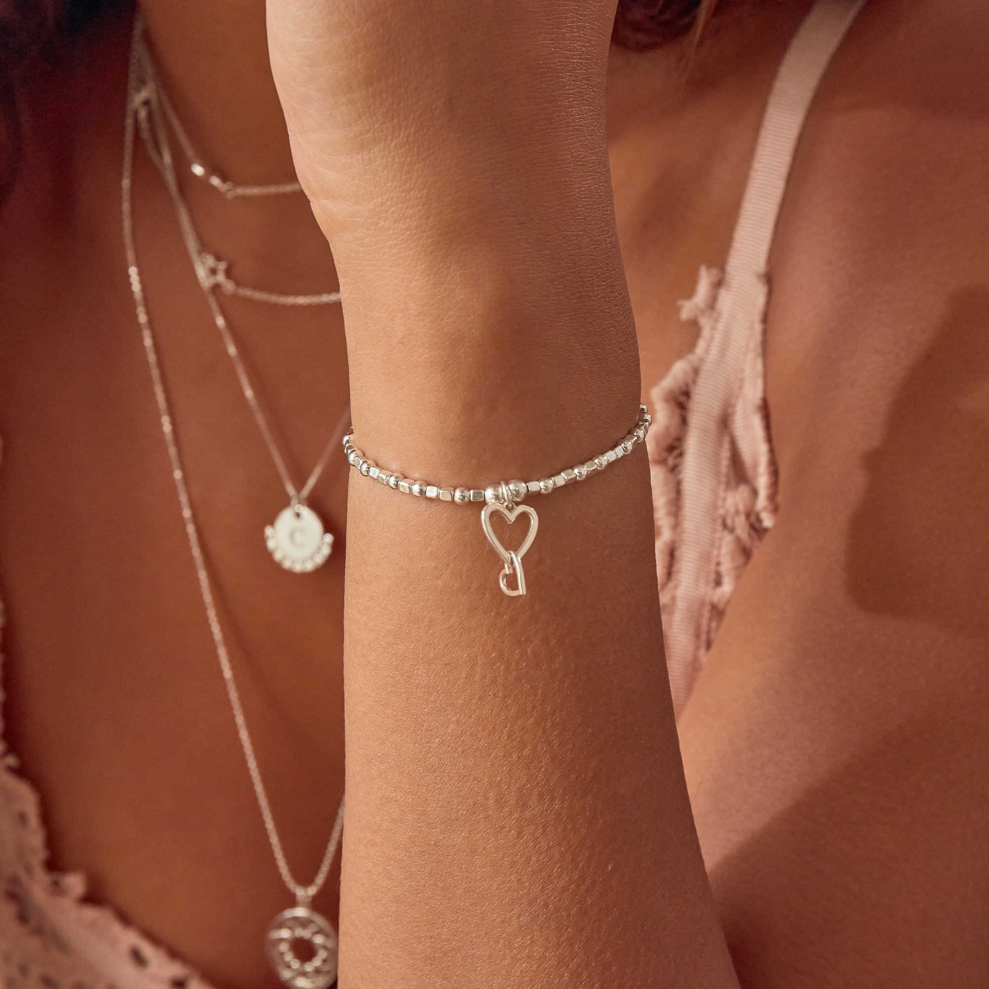 ChloBo |  Mini Cube Interlocking Hearts Bracelet