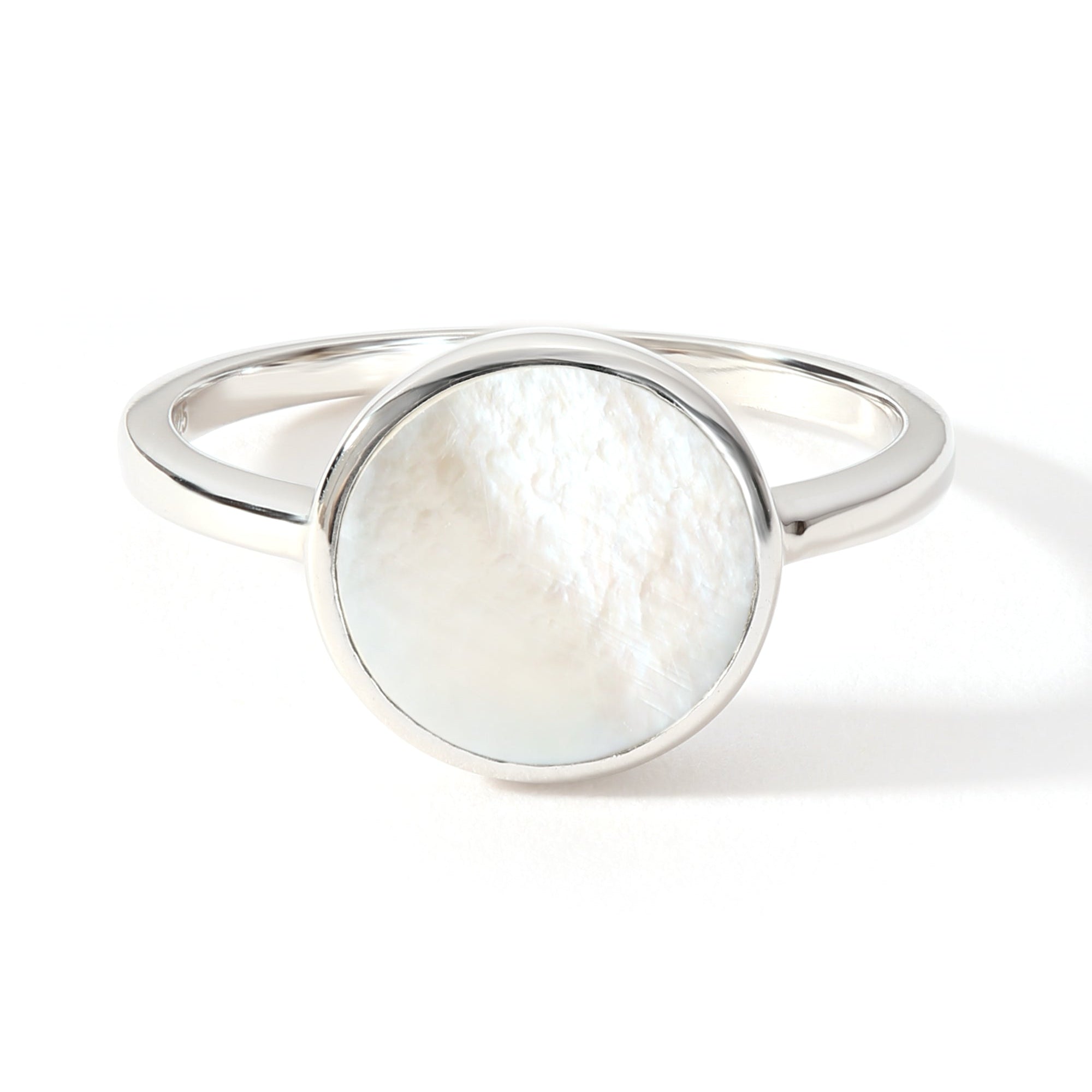 Sterling Silver Mother of Pearl Ring-0