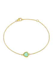 Sterling Silver Gold Plated Amazonite Bracelet-0