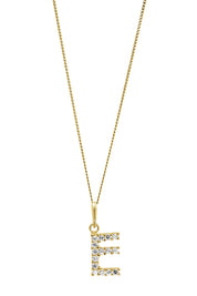 9ct Yellow Gold Cubic Zirconia Initial Pendant Necklace-2