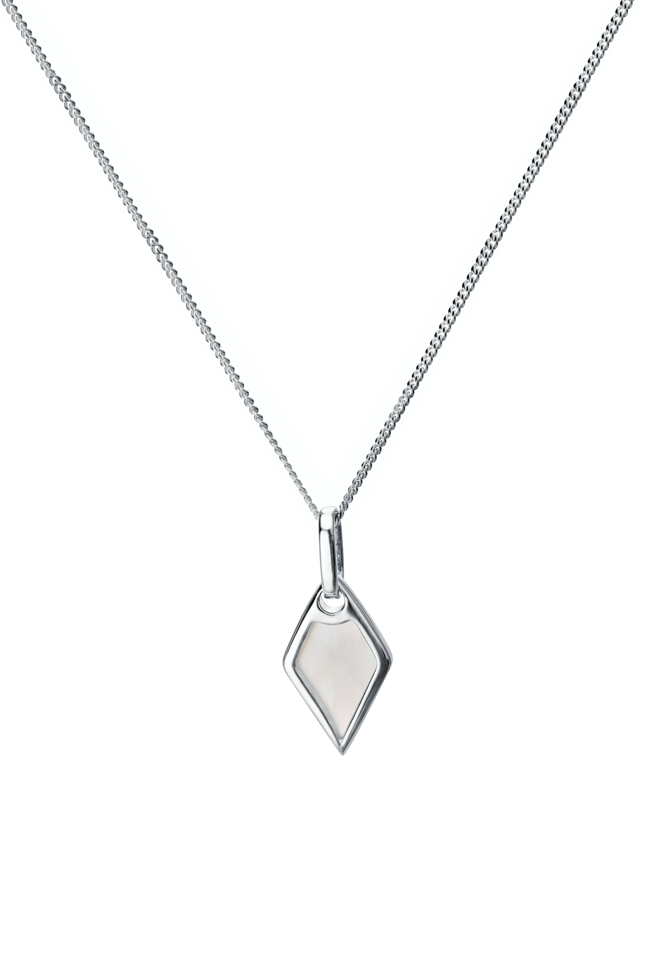 Sterling Silver Crystal & MOP Pendant-1