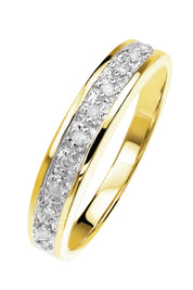 9ct Yellow Gold 0.10ct Diamond Ring-0